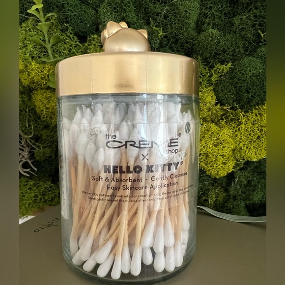Hello Kitty Gold Reusable Jar - cotton swabs🧡 - Picture 7 of 7